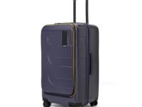 MOKOBARA The Em Access Check-in Trunk Luggage | Blue Expandable Polycarbonate 8 Spinner Wheel Trolly Hardsided Suitcase with Built in TSA Lock Travel Suitcase (We Meet Again Sunray) 69.6 Cm, Large