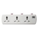 MX Cordless Extension Board with Individual Switch Multi Plug Socket with 2 pin + 3 pin Universal sockets - 6 Outlet with Safety Shutter Protection Surge Protection 6 Amp for HomeOfficeElectronics