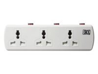 MX Cordless Extension Board with Individual Switch Multi Plug Socket with 2 pin + 3 pin Universal sockets - 6 Outlet with Safety Shutter Protection Surge Protection 6 Amp for HomeOfficeElectronics