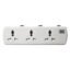 MX Cordless Extension Board with Individual Switch Multi Plug Socket with 2 pin + 3 pin Universal sockets - 6 Outlet with Safety Shutter Protection Surge Protection 6 Amp for HomeOfficeElectronics
