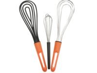 Meyer Kitchen Hacks 3-in-1 Whisk | Hand Mixer | Kitchen Tools | Small Whisk | Sauces, Gravy, and Egg Beater | Hand Mixer Blender | Kitchen Accessories Items, Orange