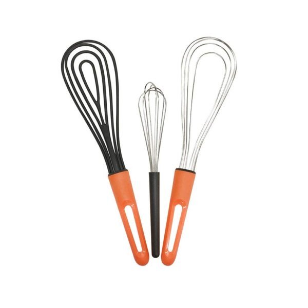 Meyer Kitchen Hacks 3-in-1 Whisk | Hand Mixer | Kitchen Tools | Small Whisk | Sauces, Gravy, and Egg Beater | Hand Mixer Blender | Kitchen Accessories Items, Orange