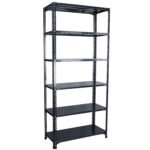 Mil-Nil Prime CRC Sheet 6 Shelf Slotted Angle Rack | Rack for Storage Multipurpose | 24 Gauge Shelves, 16 Gauge Angle Bar | Adjustable Shelves for Home, Office & Shop (78 x 36 x 15 Inch, Grey)
