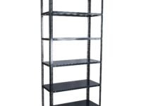 Mil-Nil Prime CRC Sheet 6 Shelf Slotted Angle Rack | Rack for Storage Multipurpose | 24 Gauge Shelves, 16 Gauge Angle Bar | Adjustable Shelves for Home, Office & Shop (78 x 36 x 15 Inch, Grey)