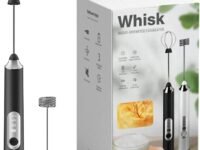 Milk Frother Coffee frother Electric USB Rechargeable3-Speed Electric Frother for Coffee with Whisk and Frother Mixer,Stand-up Design for Cream Whisk Milk frother Stainless Steel