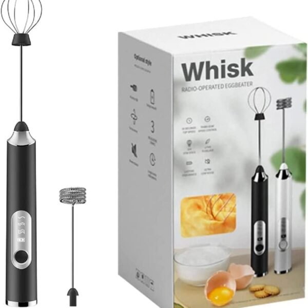 Milk Frother Coffee frother Electric USB Rechargeable3-Speed Electric Frother for Coffee with Whisk and Frother Mixer,Stand-up Design for Cream Whisk Milk frother Stainless Steel