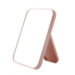 Mirror with Stand | Glass Rectangle Cosmetic Standing Mirror for Makeup, Portable for Travel, Camping, Home (Pink - Pack of 1, Rectangular, Floor Mount, Framed)