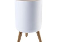 Modern Nordic Sleek Dustbin Trash Can 7 Litres with Lid for Living Room, Bedroom, and Bathroom.