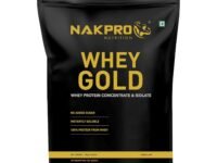 NAKPRO Gold Whey Protein Concentrate & Isolate 1kg Chocolate | 25.5g Protein, Trustified Certified Supplement Powder | Fast Absorbing Whey Protein Powder