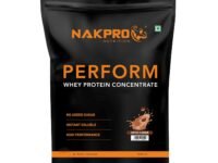 NAKPRO PERFORM Whey Protein Concentrate | 23.1g Protein, 5.7g BCAA | Added Digestive Enzymes | Easy Mixing, Easy Digesting, Fast Absorbing Whey Protein Powder for Men & Women | 1 Kg Coffee Flavour (30 Servings)