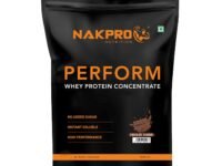 NAKPRO Perform Whey Protein Concentrate 1kg Chocolate | 24g Protein, 5.3g BCAA | Trustified Certified 100% Authentic Supplement Powder & No Adulteration | Fast Absorbing Whey Protein Powder