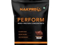 NAKPRO Perform Whey Protein Concentrate 1kg DoubleRich-Chocolate | 24g Protein, 5.3g BCAA | Trustified Certified 100% Authentic Supplement Powder & No Adulteration | Fast Absorbing Whey Protein Powder