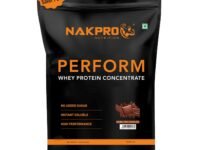 NAKPRO Perform Whey Protein Concentrate 2kg DoubleRich-Chocolate | 24g Protein, 5.3g BCAA | Trustified Certified 100% Authentic Supplement Powder & No Adulteration | Fast Absorbing Whey Protein Powder