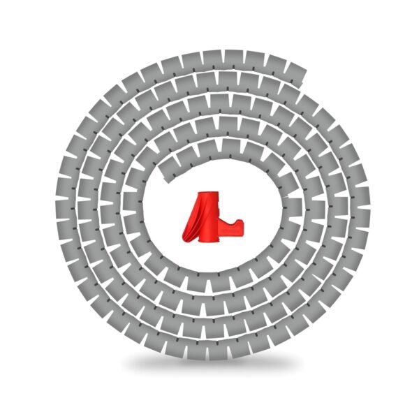 NOVEAU Safe-T 1st Dia-10mm Len-1.5 Meter,Metallic Silver | Flexible Cable Organiser with Slider Tool | ﻿Cable Hider | Concealer/Cable/Cord Cover for Wire Management | Wire Organizer for PC/Home/Office