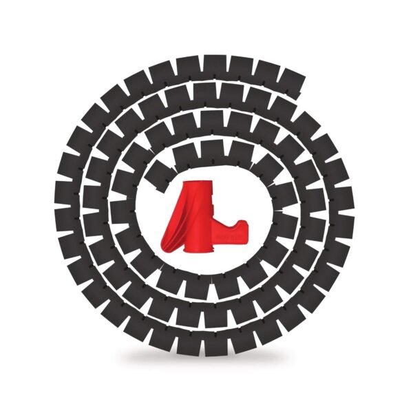 NOVEAU Safe-T 1st Diameter-25mm Length-1.5 Meter,Black | Flexible Cable Organiser with Slider Tool | ﻿Cable Hider | Concealer, Cable Cover for Wire Management | Wire Organizer for PC/Home/Office Desk