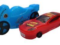 NeoKiddo Kids Pencil Box Combo Pack of 2 Car and Bike Shape Red and Blue Color Stationery Organizer for School Children