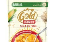 Nestlé Gold Crunchy Corn & Oat Flakes - Breakfast Cereal with Immuno-Nutrients | Made with Whole Grains & The Goodness Of B Vitamins, Calcium & Vitamin D, No Added Colours & Flavours, 850g, Pouch