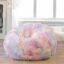New Tiedye Rainbow Design Furry, Bean Bags with Beans Filled, Chair. Premium and Luxurious Fur beanbag with thermocol Balls XXXL