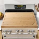 Noodle Board Stove Cover - Bamboo Wood Stove Top Covers for Electric Stove and Gas Stove - Sink Cover RV Stove Top Cover - 30"L x 22"W x 2.5"Th Raised Cutting Board with Legs and Juice Grooves