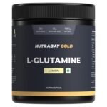 Nutrabay Gold L-Glutamine Supplement Powder 180g, Lemon Flavor – Post Workout Amino Acid for Muscle Growth & Recovery | 100% Authentic Supplement | No Banned Substances | Tested for Purity