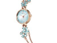 ORSGA Fleur Bracelet Watch for Women Dial Flower Chain Watches Analog Ladies Latest Stylish Diamond Wrist Gift Anniversary Birthday