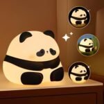 One94Store Baby Panda Night Light – Soft Silicone Touch Lamp, Rechargeable LED Bedside Light for Kids & Toddlers, Romantic Decor, Valentine Day Gift, Love Gift for Her, Couple Gift