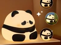 One94Store Baby Panda Night Light – Soft Silicone Touch Lamp, Rechargeable LED Bedside Light for Kids & Toddlers, Romantic Decor, Valentine Day Gift, Love Gift for Her, Couple Gift