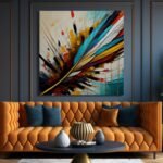 PAPER PLANE DESIGN Abstract Canvas Wall Art Large Size for Living Room Bedroom Modern Paintings Picture Artwork Office Decor Wall Decoration (36 x 36 Inches)