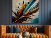 PAPER PLANE DESIGN Abstract Canvas Wall Art Large Size for Living Room Bedroom Modern Paintings Picture Artwork Office Decor Wall Decoration (36 x 36 Inches)