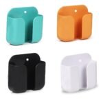 Pack of 4 Wall Mount Self-Adhesive Wall Storage Mobile Holder | Mobile Phone Charging Bracket | Multipurpose Organizer Wall Mount Holder for Remotes,Phone (Multicolour)