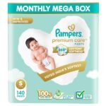 Pampers Premium Care Diaper | Pant Style Baby Diapers Small Size, 140 Count | 360 Cotton Softness Diaper |Anti Rash Diaper with Aloe Vera and 100% Leak Proof Protection | (70 Count, Pack of 2)