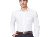 Park Avenue Men's Pure Cotton Fil-A-Fil Pattern Slim Fit Semi Cutaway Collar Full Sleeve Formal Shirt