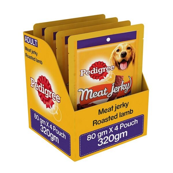 Pedigree Woofsnwags Meat Jerky Stix Adult Dog Treats Stick, Roasted Lamb 80 Gm (Pack Of 4) By Jolly And Cutie Pets