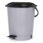Plastic Pedal Dustbin 12 Liters for Home & Office Standard PLAIN GREY