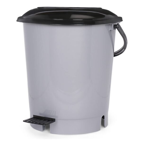Plastic Pedal Dustbin 12 Liters for Home & Office Standard PLAIN GREY