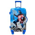Polycarbonate Kids Carry On Luggage Hardside Rolling Suitcase 24 Inches Travel Trolley Bag (Design-9, Spinner, Multicolor)