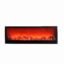 Portable Artificial Fireplace LED Lamp with Realistic Flame Effect Big 24 Inch for Living Room, Bedroom, Indoor Decoration Electric Faux Fire Place Black