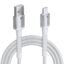 Portronics Konnect X 3A Unbreakable Nylon Braided USB to Type C Fast Charging Cable 2M Long, Supports All Type C Smartphones and Devices(White)