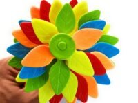 Premium Candy Flower Toy for Kids | Fun Spin Toy for Stress Relief | Lollipop Sensory Toy for Boys and Girls Ages 3 and Up | Best Return Gift | Colorful Spinning Toy for Fine Motor Skills