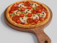 Premium Wooden Platter Round Cutting Board Serving Board Chopping Board - Small