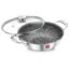 Prestige 24cm/2.7L Tri-Ply Stainless Steel Hexamagic Kadai with Lid| Honeycomb Structure|Durability of Triply|Metal Spoon Friendly| Gas & Induction Compatible|Dishwasher Safe|Low Oil Consumption|Grey