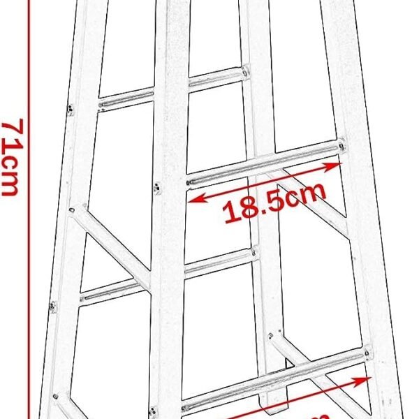 Priti 2 Set Of 2 Bar Stools Bistro Stools - Metal, 22 Cm, 30 Cm, 71 Cm, Black