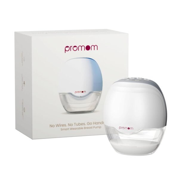 Promom Electric Breast Pump, Cordless/Compact/Portable/Hands-Free Pumping with 3 Modes & 8 Suction Levels with USB Charging, FDA Approved, 450MmHg Suction, LED Display, 160ml Cup, 1 Year Warranty, 1pk