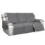 PureFit Water Resistant Reversible Sofa Covers for Reclining Sofa 3 Seat - Non Slip Split Recliner Couch Cover for 3 Cushion Couch, Washable Furniture Protector for Kid, Dog (3 Seat, Gray/Light Gray)