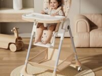 R for Rabbit Marshmallow High Chair for Baby, Multiple Recline Position, High Chair with 7 Level Height Adjustment and 3-Recline Modes with adjustable Footrest, 6 Months to 5 Years (Beige)