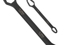 RECTITUDE 2pcs All in One Multifunctional Universal Wrench Set Self-Tightening Adjustable,3-17mm & 8-22mm Universal Torx Wrench, Double-ended Adjustable Wrench Tool Key Set Screw Nuts Wrenches Black