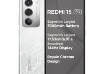 REDMI 15 5G Frosted White 6GB + 128GB | Segment's Largest 7000mAhA Battery | Segment's Largest Display 17.53cm(6.9) Up to 144Hz | Snapdragon 6s Gen 3 | 18W Reverse Charging | 50MP AI Dual Camera