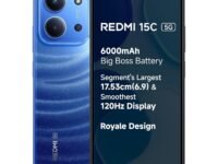 REDMI 15C 5G Moonlight Blue 6GB + 128GB | Royale Design | Massive 6000mAh Battery | Segment's Largest Display 17.53cm Up to 120Hz | MediaTek Dimensity 6300 | 33W Fast Charging | 50MP AI Dual Camera
