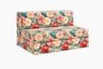 Rosebell 2 - Seater Foldable Printed Sofa Cum Bed (4 x 6 Feet) with Washable Cover | Multicolor | Ideal for Living Room, Office & Guest Room