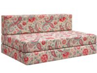 Rosebell Foldable Printed Three Seater Sofa Cum Bed, Sofa Bed 5 X 6 Feet, Washable Cover- Perfect for Living Room & Office, Guest Room - Multicolor